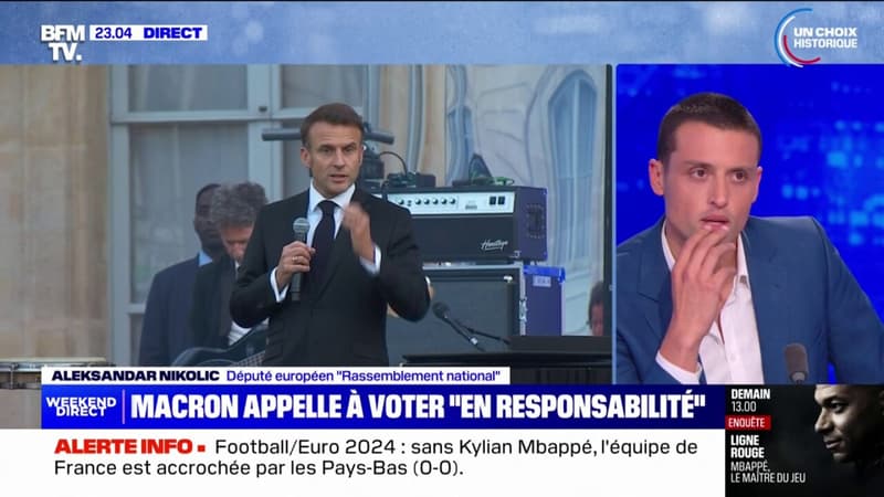 Aleksandar Nikolic (RN), au sujet d'Emmanuel Macron: 