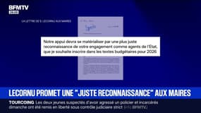 Dans une lettre aux maires, Sébastien Lecornu leur promet "une plus juste reconnaissance de leur engagement"