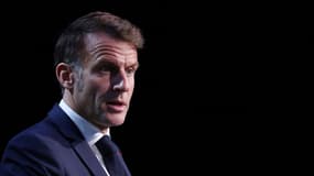 Emmanuel Macron lors de son discours à la 20e édition des Assises de l'économie de la mer à La Rochelle (Charente-Maritime) le 4 novembre 2025.