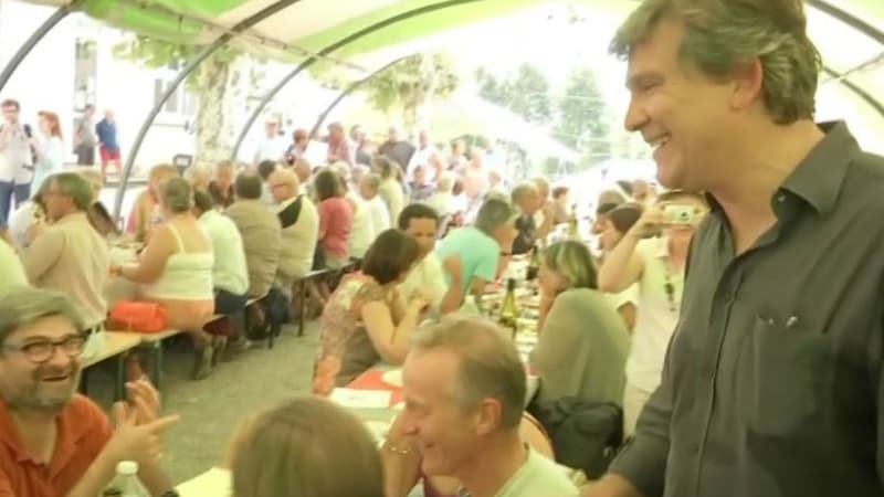 Arnaud Montebourg lors de la Fête de la rose le 27 août à Frangy-en-Bresse