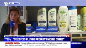 Inflation: "On a demandé aux distributeurs d'appliquer plus rapidement les baisses de prix" affirme Olivia Grégoire, ministre déléguée aux PME