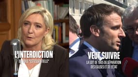 Que disent Emmanuel Macron et Marine Le Pen sur la question du port du voile ?