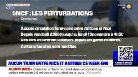 SNCF: aucun train ne circule entre Nice et Antibes ce week-end
