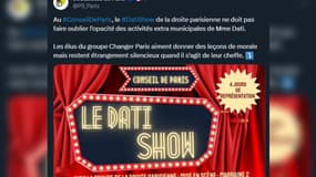 Les socialistes parisiens ont répondu aux accusations de manque de transparence avec une vidéo moquant le "Dati Show".