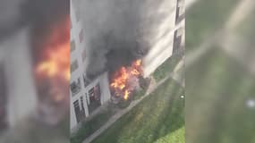 Un feu s'est déclenché, le 25 mai 2023, à Lyon.