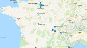 Les lieux de naissance des Bleus
