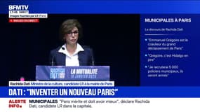 Élection municipale: "Nous avons un projet clair: inventer un nouveau Paris", déclare Rachida Dati, ministre de la Culture et candidate LR à la mairie de Paris