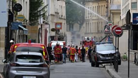 Une explosion a soufflé un immeuble à Paris, dans le 5e arrondissement, ce 21 juin 2023.