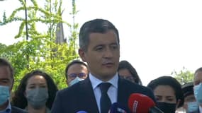 Le ministre de l'Intérieur Gérald Darmanin le 28 mai 2021 à La Chapelle-sur-Erdre.