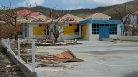 Un école détruite par l'ouragan Irma à Concordia, sur l'île de Saint-Martin, le 15 septembre 2017