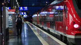 Gare de Francfort le 23 août 2021, alors que l'Allemagne est touchée par un mouvement de grève des conducteurs de trains.