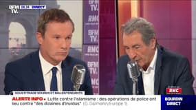 Nicolas Dupont-Aignan face à Jean-Jacques Bourdin sur RMC et BFMTV