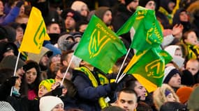 Des supporteurs de Nantes lors du match contre Nice, le 2 décembre 2023