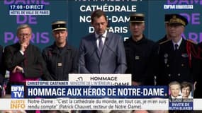 "Avec Notre-Dame, c'est Paris qu'ils ont sauvé" : l'hommage de Christophe Castaner aux pompiers
