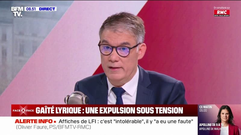 Évacuation de la Gaîté lyrique: Le rôle de l'État est de faire en sorte que ces jeunes ne soient pas rejetés à la rue, estime Olivier Faure (PS)