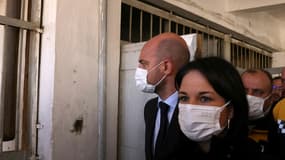 Les chefs de la diplomatie française et allemande, Jean-Noël Barrot et Annalena Baerbock, visitent la prison de Saydnaya, à Damas, en Syrie, le 3 janvier 2025