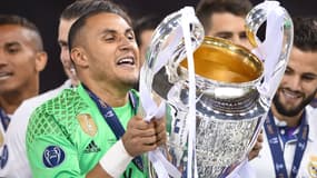 Keylor Navas avec la Ligue des champions, en 2017