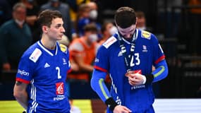 Yanis Lenne et Ludovic Fabregas après la défaite contre le Danemark.