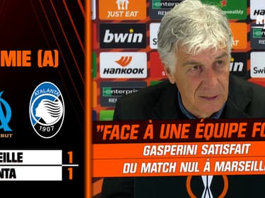 OM 1-1 Atalanta : "Face à une équipe forte", Gasperini satisfait du match nul à Marseille