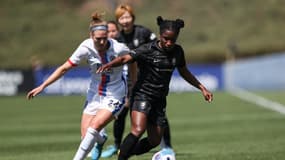 L'équipe féminine d'Angel City FC, face à l'OL Reign.