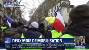Gilets jaunes: la 10e mobilisation se passe dans le calme à Paris
