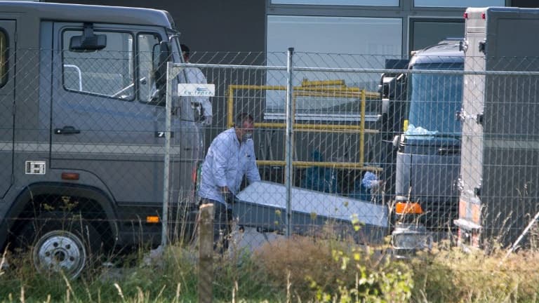 Le camion frigorifique découvert en Autriche le 28 août 2015 avec à son bord 71 migrants morts par suffocation