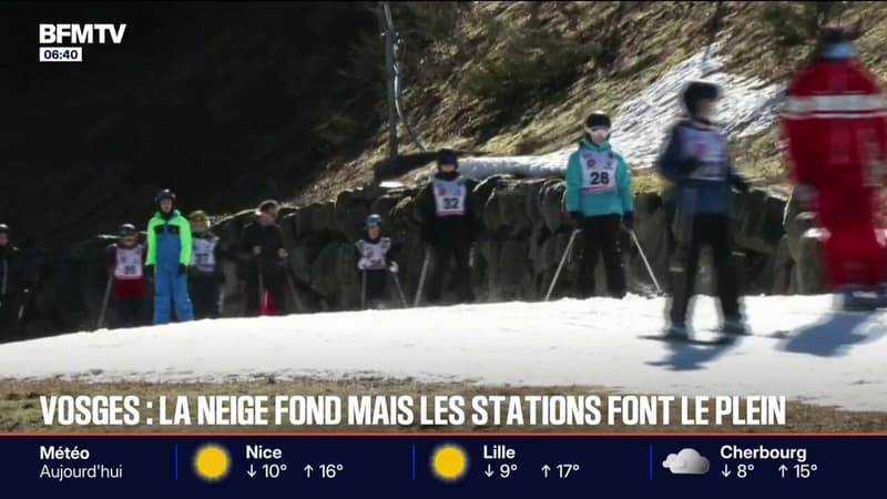 Les stations vosgiennes font le plein malgré une fonte de la neige due à la douceur