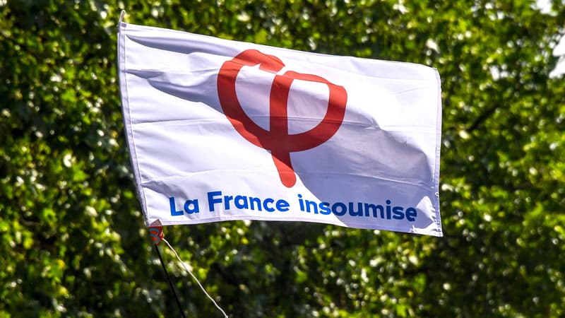 Un drapeau portant le logo de la France insoumise (illustration)