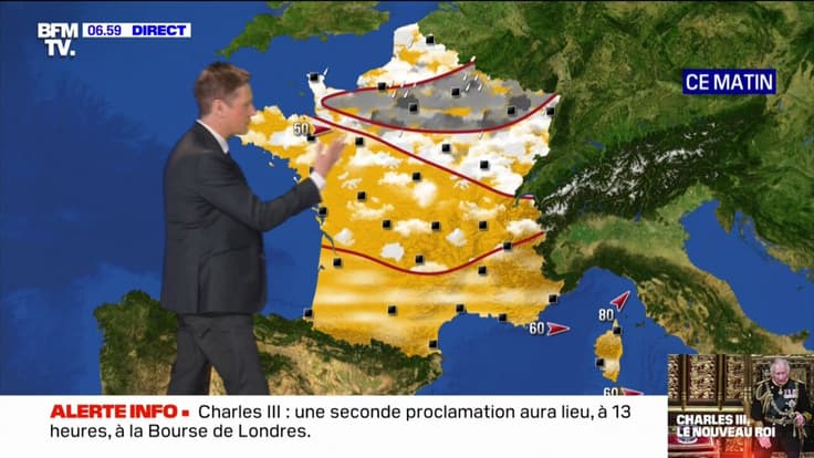 De la grisaille et de la pluie attendues au nord de la France ce samedi, du soleil au sud