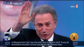 L'émotion de Michel Drucker en larmes lors de son hommage à Johnny Hallyday sur France 2