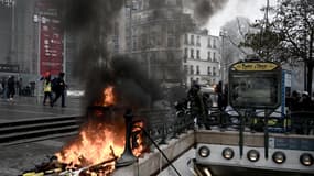 La station de métro Place d'Italie, samedi 16 novembre, à Paris.