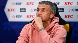 Luis Enrique en conférence de presse avant le match Lens-PSG en Coupe de France, le 23 décembre 2024.