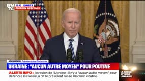 Ukraine: Joe Biden dénonce "une attaque préméditée" par Vladimir Poutine