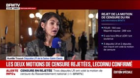 "Ce gouvernement est en sursis", soutient Aurélie Trouvé, député LFI, malgré le rejet des deux motions de censure