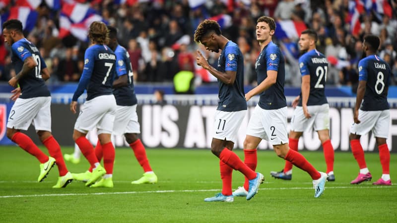 Kingsley Coman, lors de France-Albanie le 7 septembre 2019