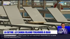La Seyne: la plateforme flottante de Canua Island toujours à quai