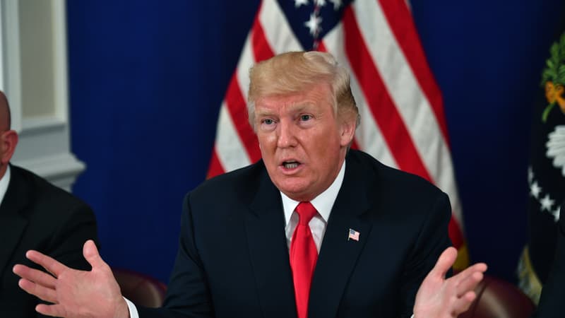 Le président des États-Unis, Donald Trump, s'exprime depuis son golf de Bedminster dans le New Jersey, le 10 août 2017.