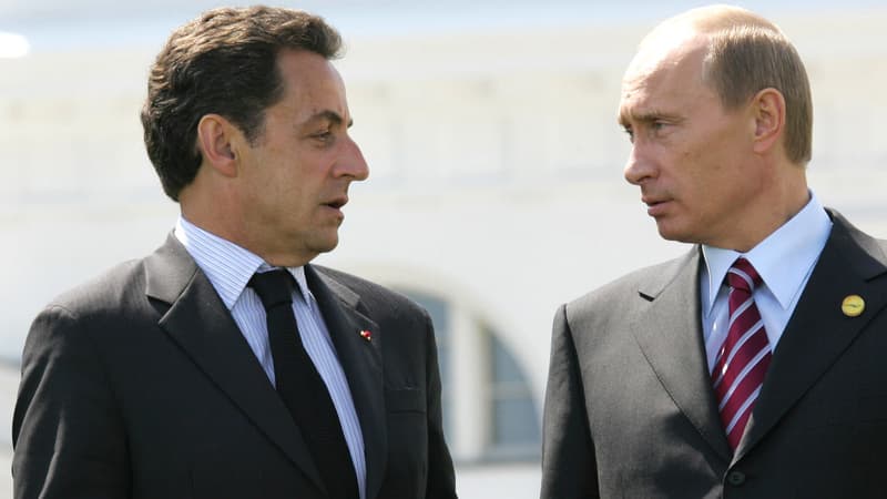 Nicolas Sarkozy et Vladimir Poutine, le 7 juin 2007.