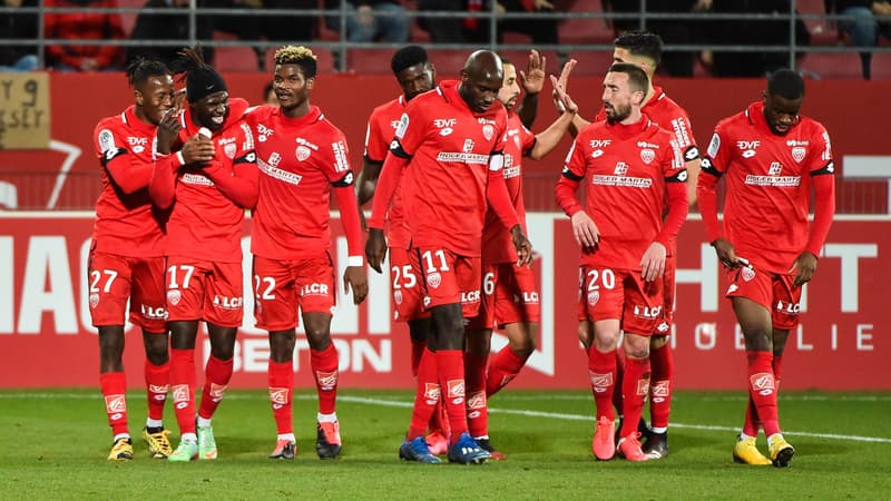 Joie de Dijon après un but