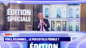 Face à Duhamel: Voile, éoliennes... Le Pen est-elle fébrile ? - 18/04