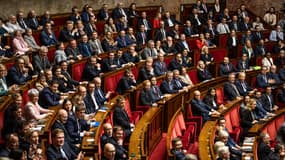 L'Assemblée nationale, le 2 octobre 2025 à Paris (France).