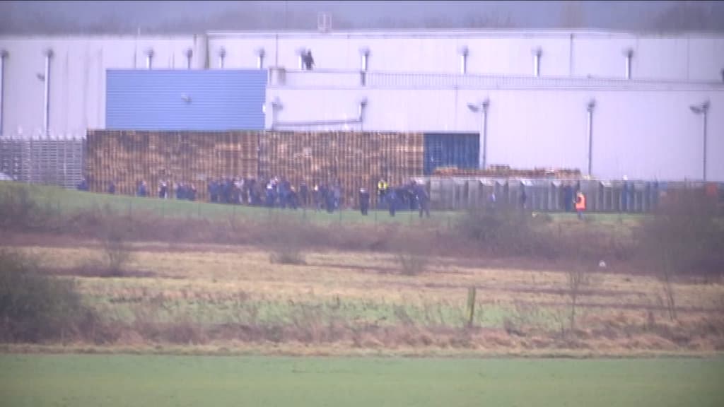 L'imprimerie où se sont retranchés Cherif et Saïd Kouachi à Dammartin-en-Goële.