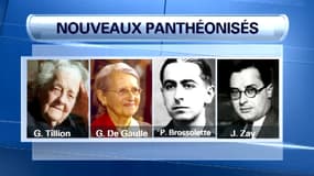 Germaine Tillion, Geneviève De Gaulle, Pierre Brossolette et Jean Zay devraient être les quatre prochains "panthéonisés".
