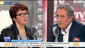 Christiane Lambert face à Jean-Jacques Bourdin en direct