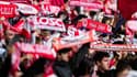 Des supporters de Lille pendant un match de Ligue 1 en octobre 2023