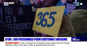 Lyon: 300 personnes réunis pour soutenir l'Ukraine, après un an de guerre
