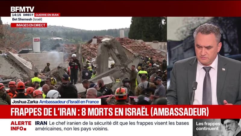 Frappes de l'Iran en Israël: Joshua Zarka, ambassadeur d'Israël en France, fait état "de 8 morts"