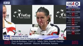 Les larmes d'Amandine Hesse et des Bleues après la défaite en Fed Cup