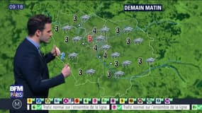 Météo Paris-Ile-de-France du mercredi 11 janvier 2017: Ciel gris et quelques pluies dans la matinée