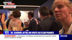 JO de Paris 2024: le Premier ministre démissionnaire, Gabriel Attal, au Club France pour assister à la finale de rugby à 7